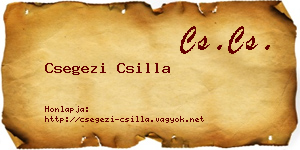 Csegezi Csilla névjegykártya