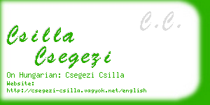 csilla csegezi business card